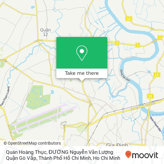 Quán Hoàng Thục, ĐƯỜNG Nguyễn Văn Lượng Quận Gò Vấp, Thành Phố Hồ Chí Minh map
