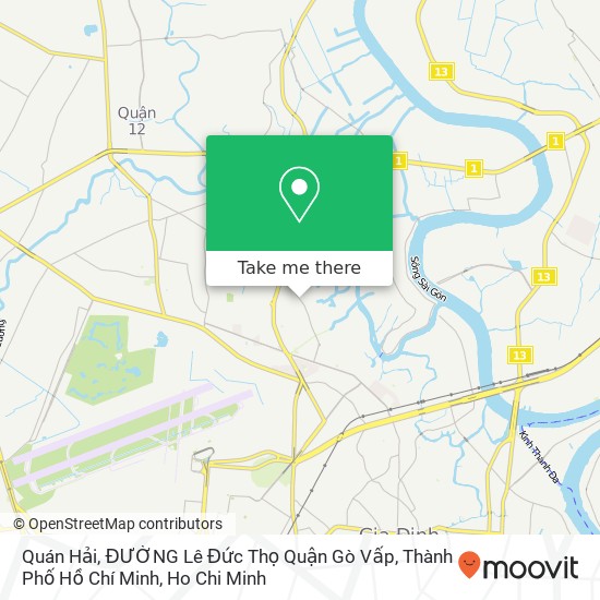 Quán Hải, ĐƯỜNG Lê Đức Thọ Quận Gò Vấp, Thành Phố Hồ Chí Minh map