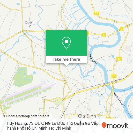 Thủy Hoàng, 73 ĐƯỜNG Lê Đức Thọ Quận Gò Vấp, Thành Phố Hồ Chí Minh map