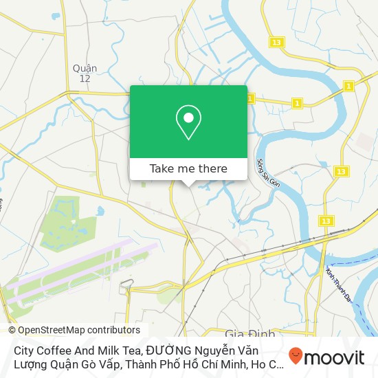 City Coffee And Milk Tea, ĐƯỜNG Nguyễn Văn Lượng Quận Gò Vấp, Thành Phố Hồ Chí Minh map