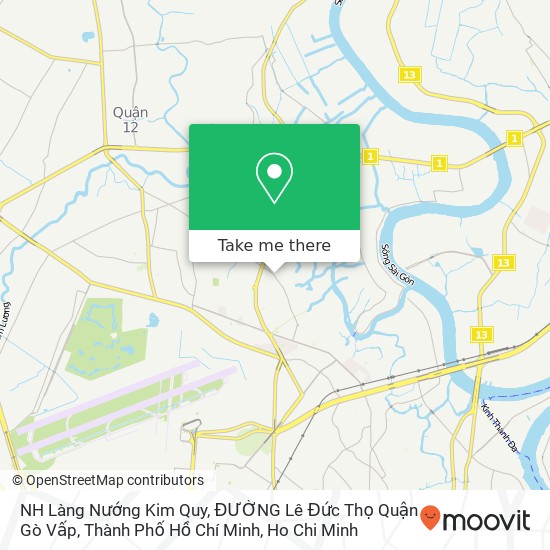 NH Làng Nướng Kim Quy, ĐƯỜNG Lê Đức Thọ Quận Gò Vấp, Thành Phố Hồ Chí Minh map