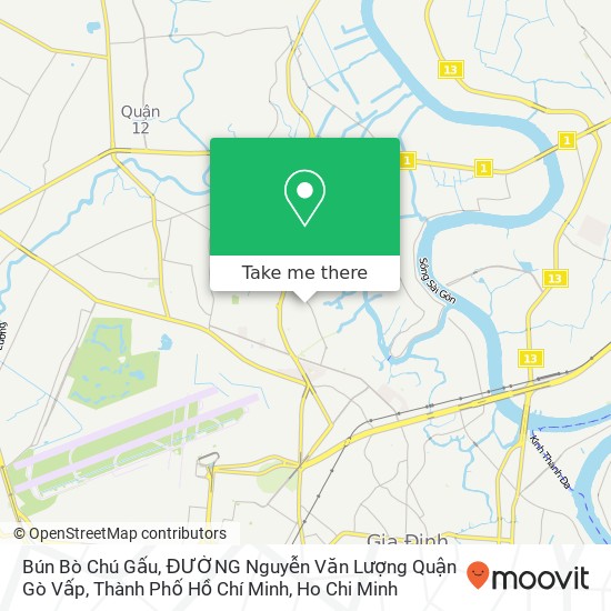 Bún Bò Chú Gấu, ĐƯỜNG Nguyễn Văn Lượng Quận Gò Vấp, Thành Phố Hồ Chí Minh map