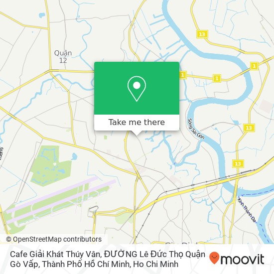 Cafe Giải Khát Thúy Vân, ĐƯỜNG Lê Đức Thọ Quận Gò Vấp, Thành Phố Hồ Chí Minh map