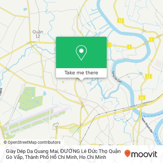 Giày Dép Da Quang Mai, ĐƯỜNG Lê Đức Thọ Quận Gò Vấp, Thành Phố Hồ Chí Minh map