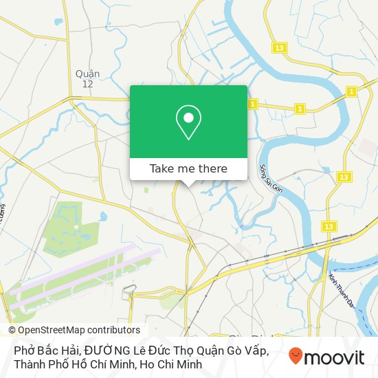 Phở Bắc Hải, ĐƯỜNG Lê Đức Thọ Quận Gò Vấp, Thành Phố Hồ Chí Minh map