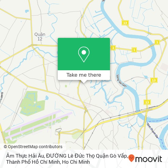 Ẩm Thực Hải Âu, ĐƯỜNG Lê Đức Thọ Quận Gò Vấp, Thành Phố Hồ Chí Minh map