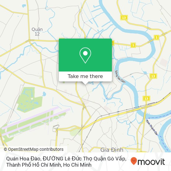 Quán Hoa Đào, ĐƯỜNG Lê Đức Thọ Quận Gò Vấp, Thành Phố Hồ Chí Minh map