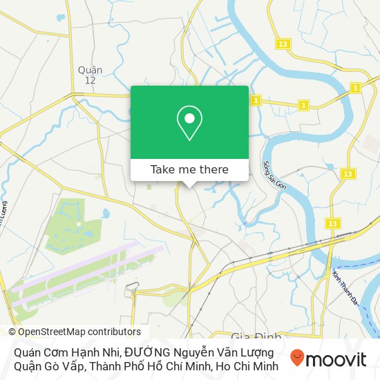 Quán Cơm Hạnh Nhi, ĐƯỜNG Nguyễn Văn Lượng Quận Gò Vấp, Thành Phố Hồ Chí Minh map