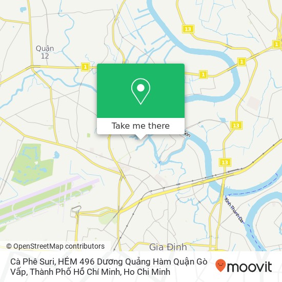 Cà Phê Suri, HẺM 496 Dương Quảng Hàm Quận Gò Vấp, Thành Phố Hồ Chí Minh map