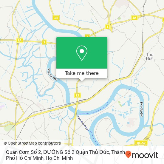 Quán Cơm Số 2, ĐƯỜNG Số 2 Quận Thủ Đức, Thành Phố Hồ Chí Minh map