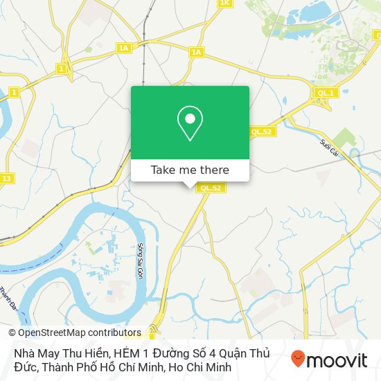 Nhà May Thu Hiền, HẺM 1 Đường Số 4 Quận Thủ Đức, Thành Phố Hồ Chí Minh map
