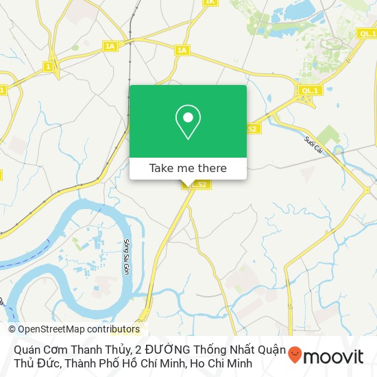 Quán Cơm Thanh Thủy, 2 ĐƯỜNG Thống Nhất Quận Thủ Đức, Thành Phố Hồ Chí Minh map