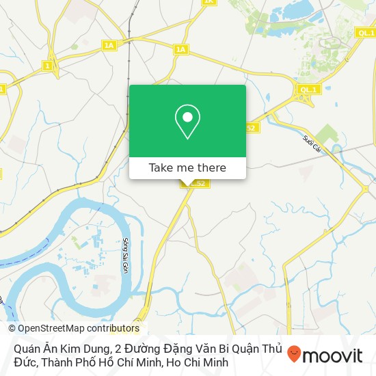 Quán Ăn Kim Dung, 2 Đường Đặng Văn Bi Quận Thủ Đức, Thành Phố Hồ Chí Minh map