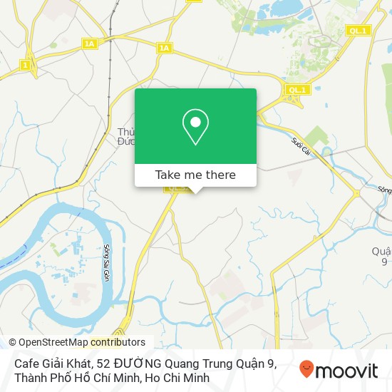 Cafe Giải Khát, 52 ĐƯỜNG Quang Trung Quận 9, Thành Phố Hồ Chí Minh map