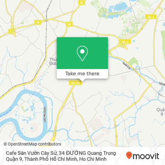 Cafe Sân Vườn Cây Sứ, 34 ĐƯỜNG Quang Trung Quận 9, Thành Phố Hồ Chí Minh map