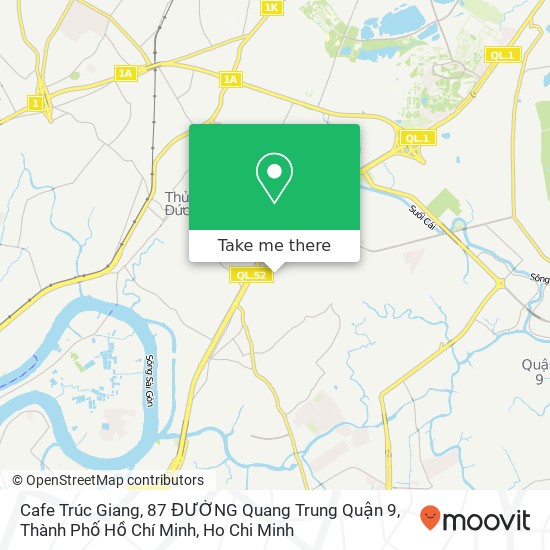 Cafe Trúc Giang, 87 ĐƯỜNG Quang Trung Quận 9, Thành Phố Hồ Chí Minh map