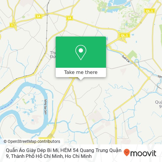 Quần Áo Giày Dép Bi Mi, HẺM 54 Quang Trung Quận 9, Thành Phố Hồ Chí Minh map