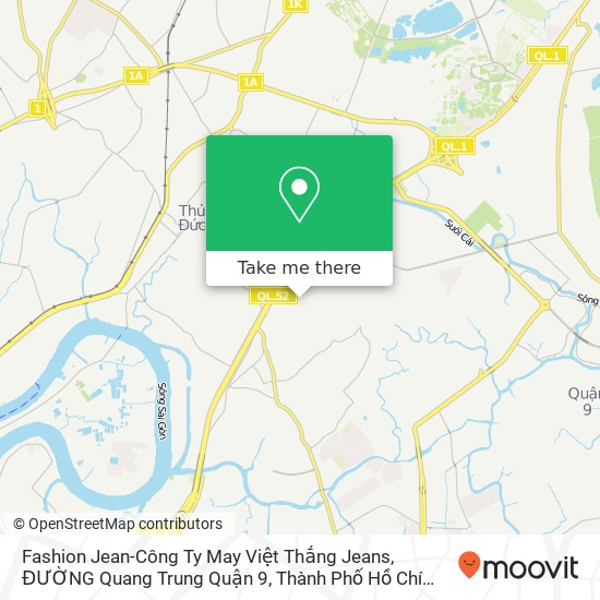Fashion Jean-Công Ty May Việt Thắng Jeans, ĐƯỜNG Quang Trung Quận 9, Thành Phố Hồ Chí Minh map