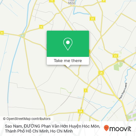 Sao Nam, ĐƯỜNG Phan Văn Hớn Huyện Hóc Môn, Thành Phố Hồ Chí Minh map