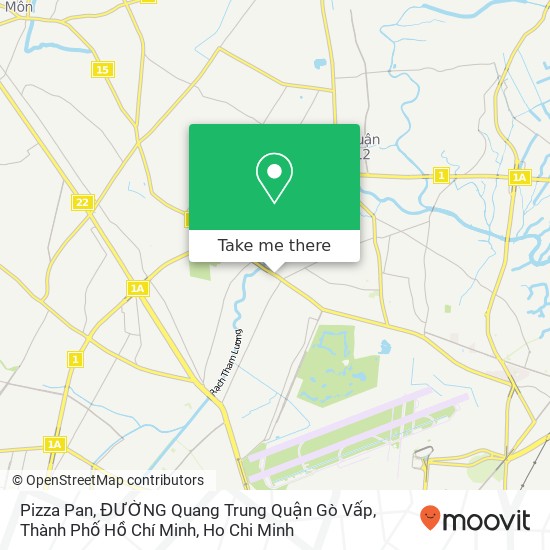 Pizza Pan, ĐƯỜNG Quang Trung Quận Gò Vấp, Thành Phố Hồ Chí Minh map