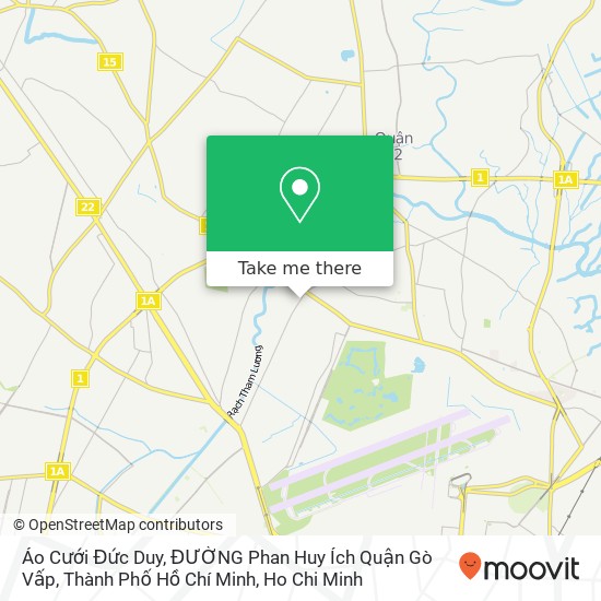 Áo Cưới Đức Duy, ĐƯỜNG Phan Huy Ích Quận Gò Vấp, Thành Phố Hồ Chí Minh map