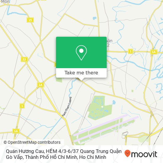 Quán Hương Cau, HẺM 4 / 3-6 / 37 Quang Trung Quận Gò Vấp, Thành Phố Hồ Chí Minh map