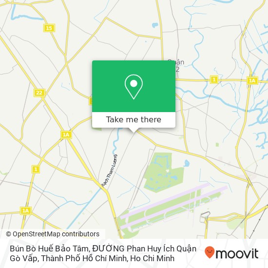 Bún Bò Huế Bảo Tâm, ĐƯỜNG Phan Huy Ích Quận Gò Vấp, Thành Phố Hồ Chí Minh map