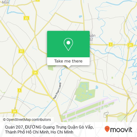 Quán 207, ĐƯỜNG Quang Trung Quận Gò Vấp, Thành Phố Hồ Chí Minh map