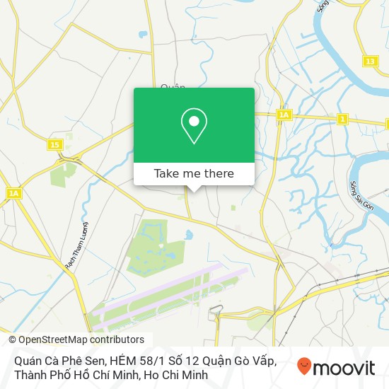 Quán Cà Phê Sen, HẺM 58 / 1 Số 12 Quận Gò Vấp, Thành Phố Hồ Chí Minh map