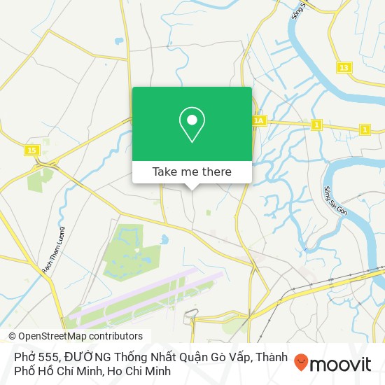 Phở 555, ĐƯỜNG Thống Nhất Quận Gò Vấp, Thành Phố Hồ Chí Minh map