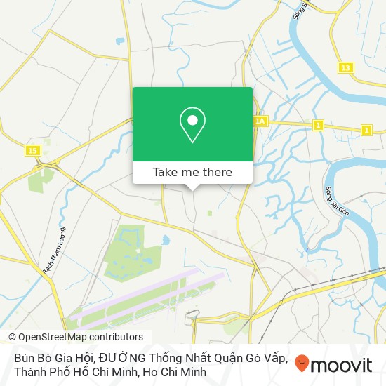 Bún Bò Gia Hội, ĐƯỜNG Thống Nhất Quận Gò Vấp, Thành Phố Hồ Chí Minh map