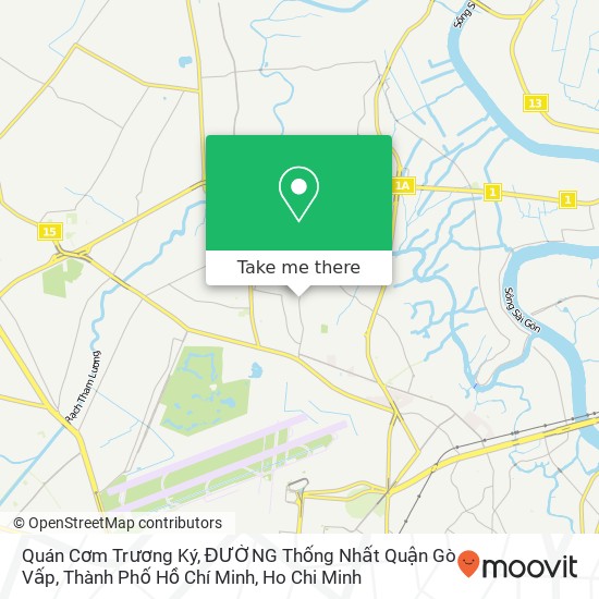 Quán Cơm Trương Ký, ĐƯỜNG Thống Nhất Quận Gò Vấp, Thành Phố Hồ Chí Minh map