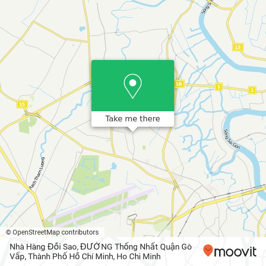 Nhà Hàng Đồi Sao, ĐƯỜNG Thống Nhất Quận Gò Vấp, Thành Phố Hồ Chí Minh map