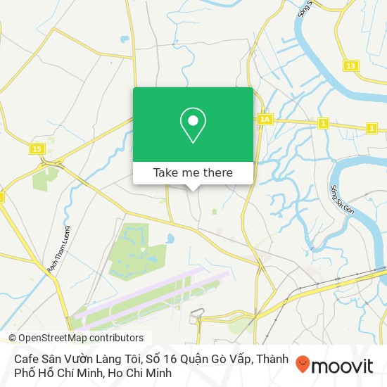 Cafe Sân Vườn Làng Tôi, Số 16 Quận Gò Vấp, Thành Phố Hồ Chí Minh map