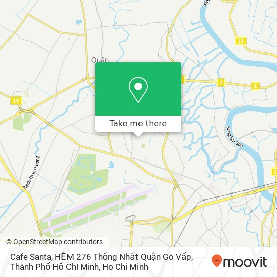 Cafe Santa, HẺM 276 Thống Nhất Quận Gò Vấp, Thành Phố Hồ Chí Minh map