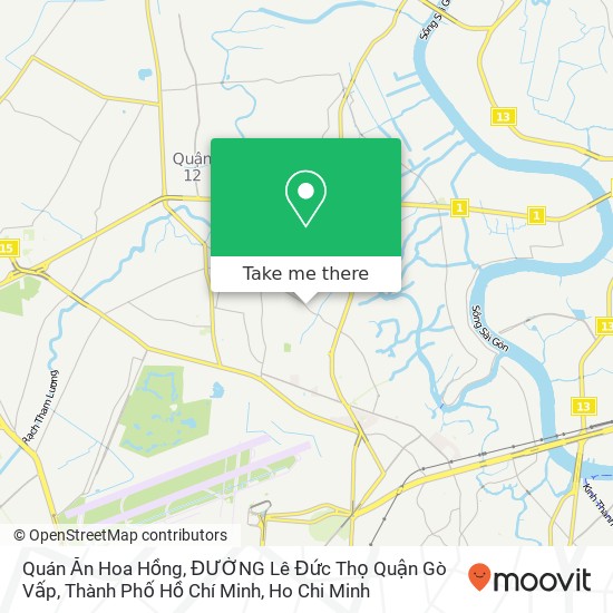 Quán Ăn Hoa Hồng, ĐƯỜNG Lê Đức Thọ Quận Gò Vấp, Thành Phố Hồ Chí Minh map