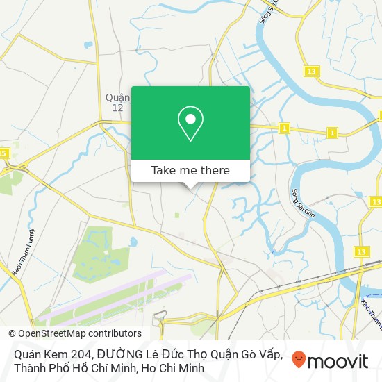 Quán Kem 204, ĐƯỜNG Lê Đức Thọ Quận Gò Vấp, Thành Phố Hồ Chí Minh map