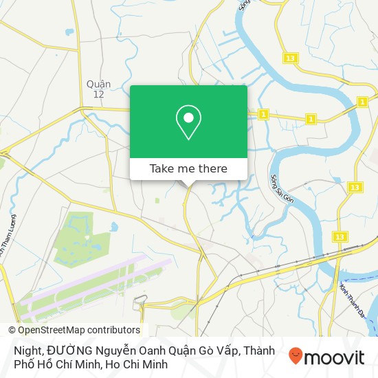 Night, ĐƯỜNG Nguyễn Oanh Quận Gò Vấp, Thành Phố Hồ Chí Minh map