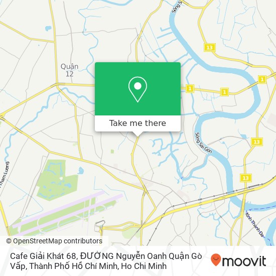 Cafe Giải Khát 68, ĐƯỜNG Nguyễn Oanh Quận Gò Vấp, Thành Phố Hồ Chí Minh map