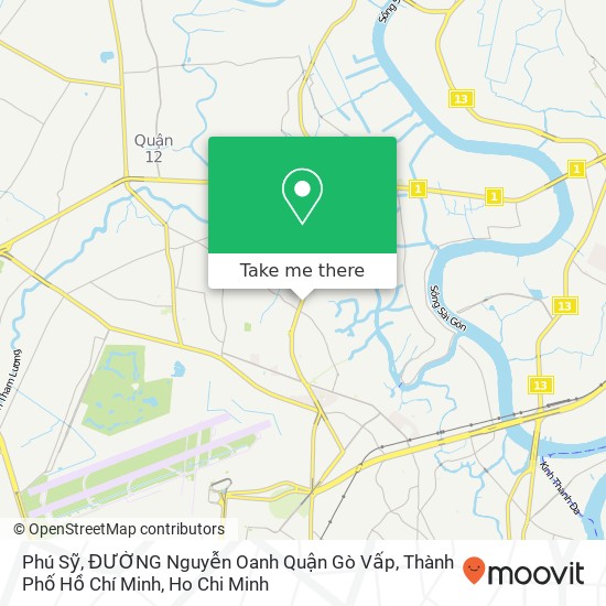 Phú Sỹ, ĐƯỜNG Nguyễn Oanh Quận Gò Vấp, Thành Phố Hồ Chí Minh map