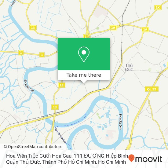 Hoa Viên Tiệc Cưới Hoa Cau, 111 ĐƯỜNG Hiệp Bình Quận Thủ Đức, Thành Phố Hồ Chí Minh map