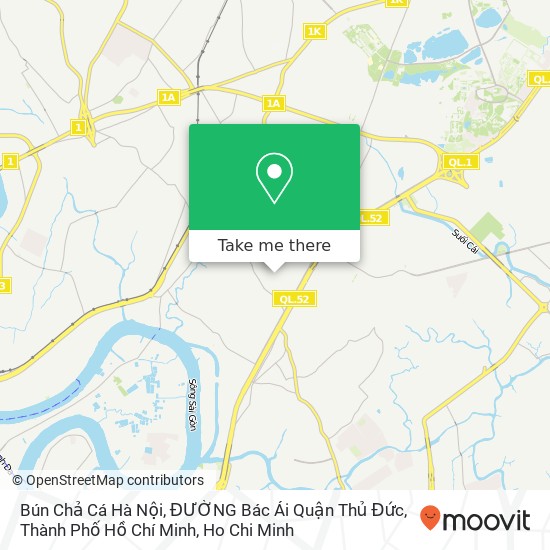 Bún Chả Cá Hà Nội, ĐƯỜNG Bác Ái Quận Thủ Đức, Thành Phố Hồ Chí Minh map