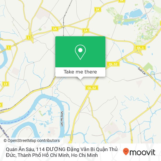 Quán Ăn Sáu, 114 ĐƯỜNG Đặng Văn Bi Quận Thủ Đức, Thành Phố Hồ Chí Minh map