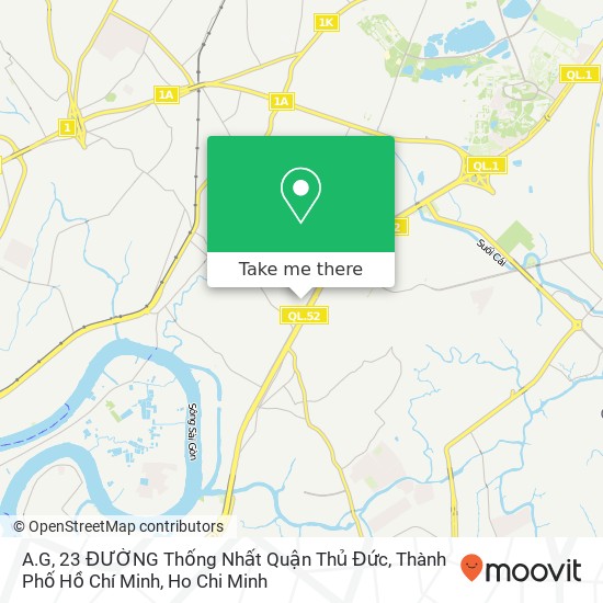 A.G, 23 ĐƯỜNG Thống Nhất Quận Thủ Đức, Thành Phố Hồ Chí Minh map