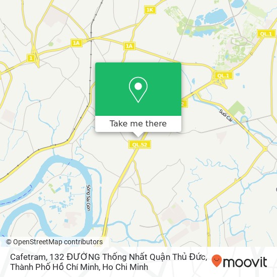 Cafetram, 132 ĐƯỜNG Thống Nhất Quận Thủ Đức, Thành Phố Hồ Chí Minh map