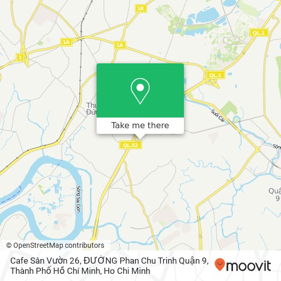 Cafe Sân Vườn 26, ĐƯỜNG Phan Chu Trinh Quận 9, Thành Phố Hồ Chí Minh map