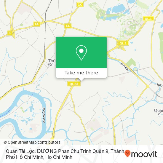 Quán Tài Lộc, ĐƯỜNG Phan Chu Trinh Quận 9, Thành Phố Hồ Chí Minh map