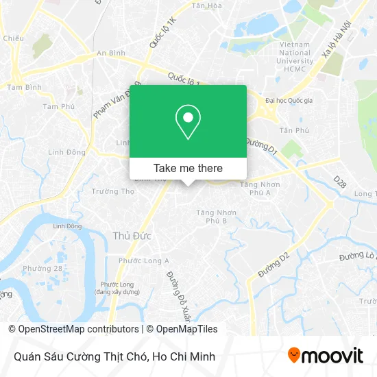 Quán Sáu Cường Thịt Chó map