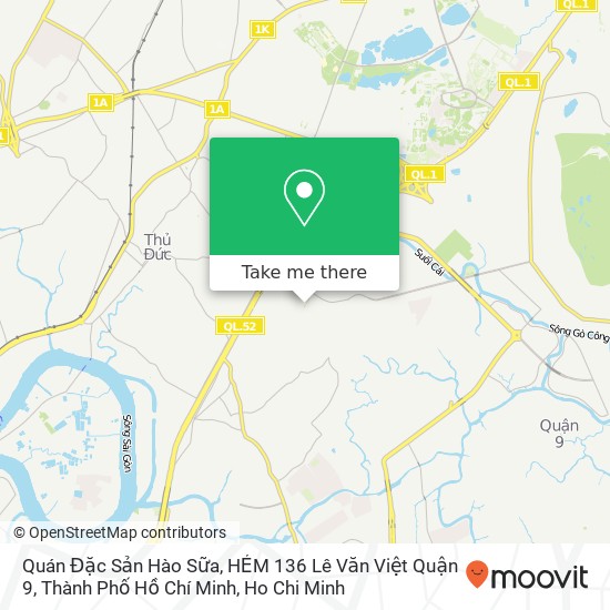 Quán Đặc Sản Hào Sữa, HẺM 136 Lê Văn Việt Quận 9, Thành Phố Hồ Chí Minh map