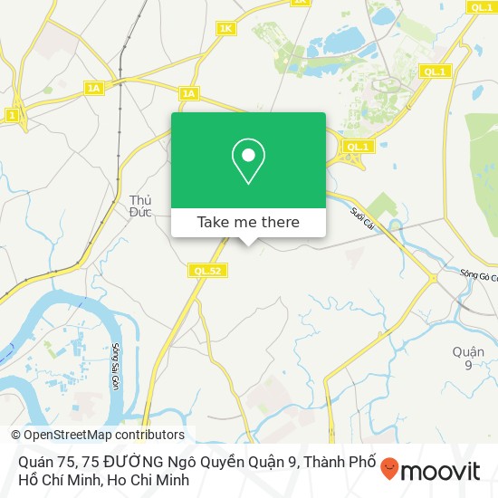 Quán 75, 75 ĐƯỜNG Ngô Quyền Quận 9, Thành Phố Hồ Chí Minh map